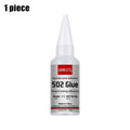 502 Super Adhesive - Quick Drying Cyanoacrylate, Suitable for Leather, Rubber, Metal, Strong Adhesive, Colorless and Transparent