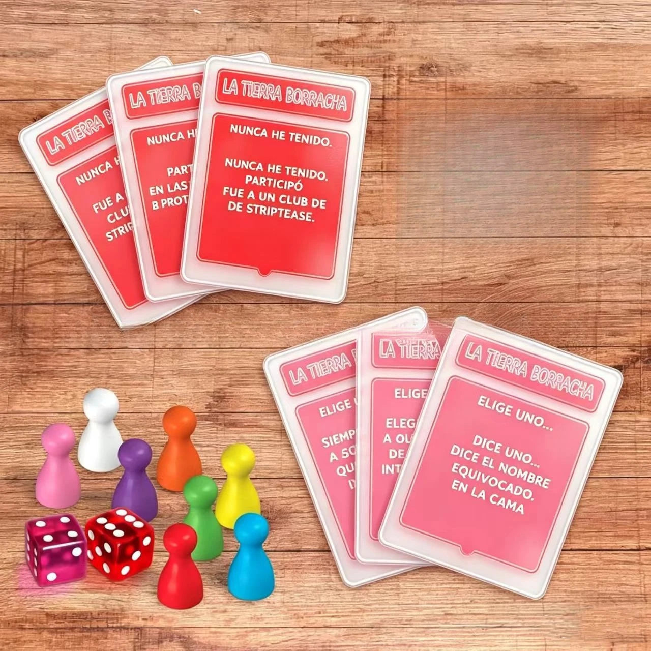 Spanish Version Party Gift of Tipsy Land,Party Board Games Fun Drinking Games,Gift Idea Role-playing Games BRPG Plastic Cards