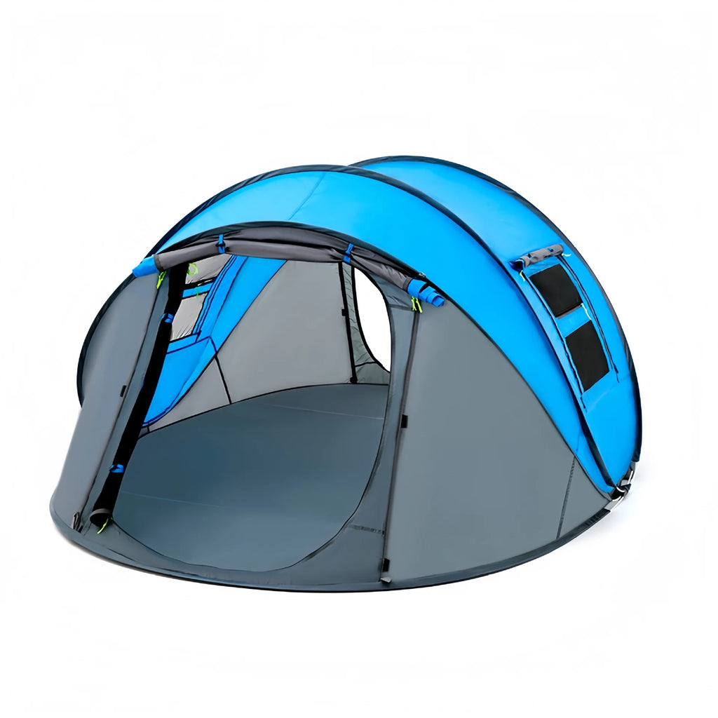 Multi-Person Easy Pop-Up Tent for Big Families Portable One Bedroom Structure for Outdoor Camping for 2/3/4/5/6 People
