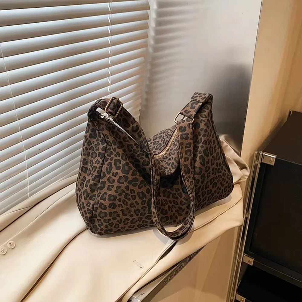 Casual Soft Textile Women's Shoulder Bag Large Capacity Adjustable Strap Crossbody Bag Tote Handbag