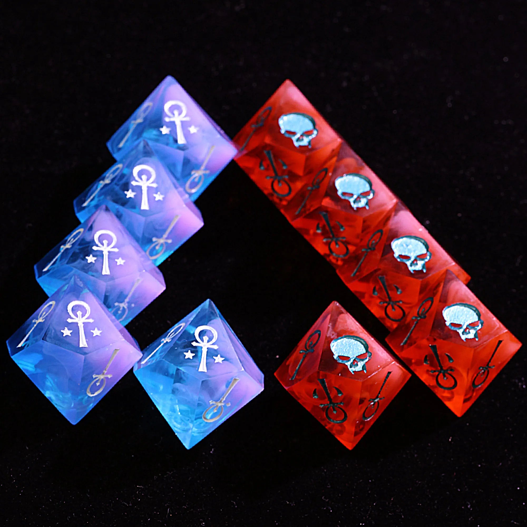 15 Polyhedral Resin Camarilla VtM Set Dice WoD Gilded Cage Dream