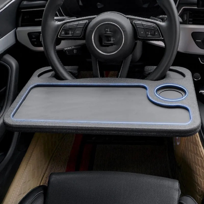 Universal Car Table Steering Wheel Eat Work Cart Drink Coffee Holder Tray Laptop Computer Desk Stand Seat Table Trim Accessories