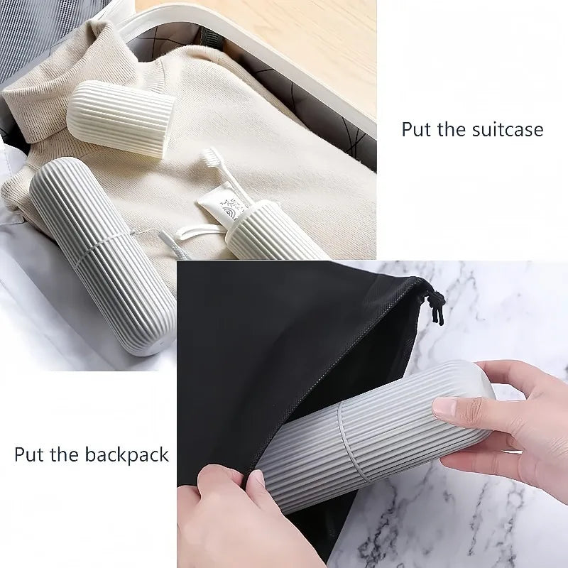 Travel Portable Toothbrush Cup Mouthwash Cup Travel Toiletries Storage Cup Dental Kit Box Toothpaste Storage Box