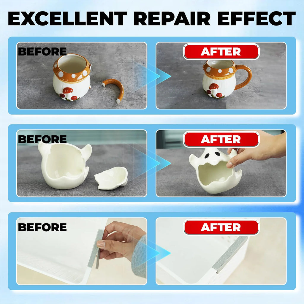 LOOLIFL 414/495 Instant Strong Super Glue Universal Superglue Mighty Instant Glue for Resin Ceramic Metal Glass Fast Dry Tool
