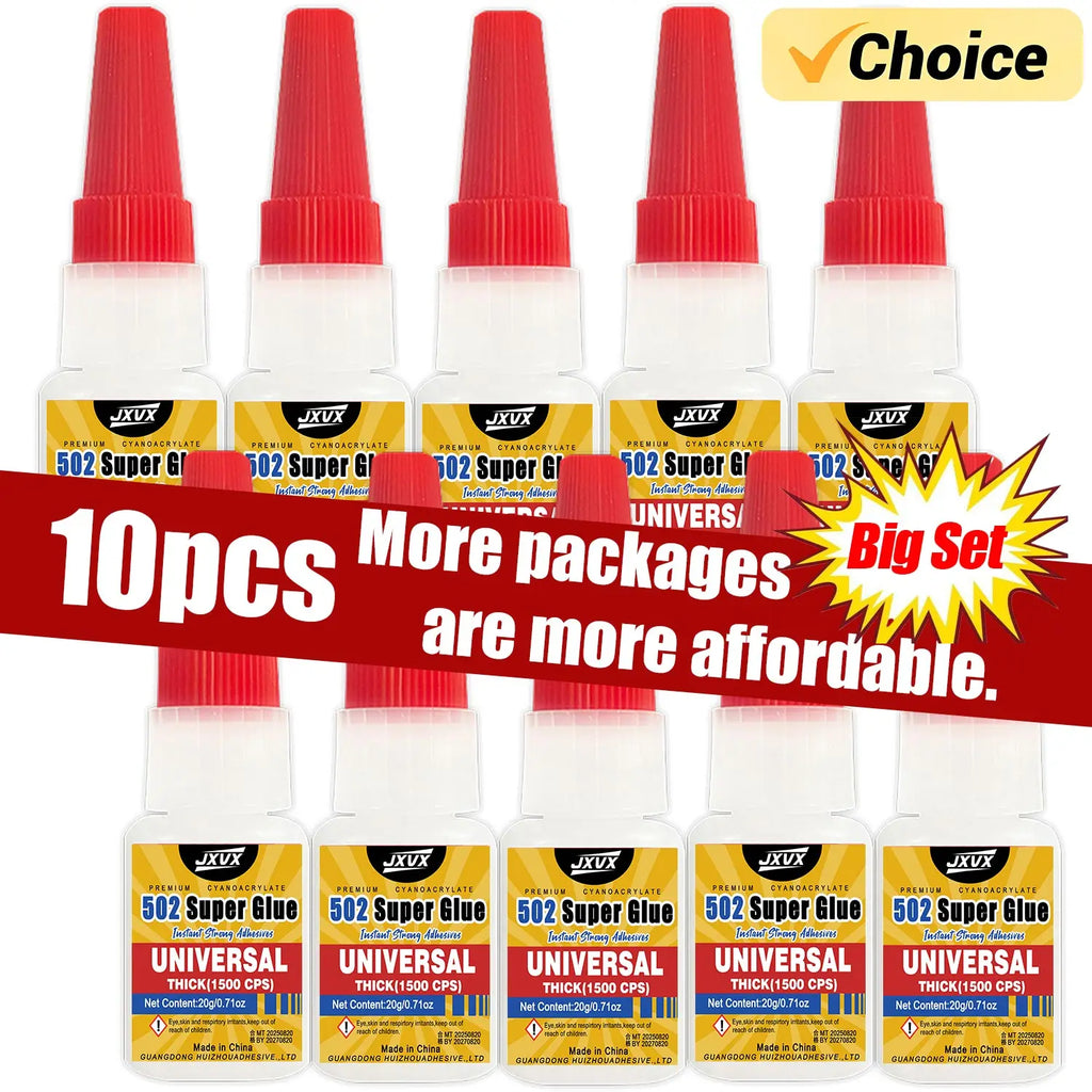 1-10pcs 502 super strong glue Instant Quick-drying Cyanoacrylate Adhesive Leather Rubber Wood Metal Strong Bond Liquid Glue Tool With precision dispenser 20g/50g.