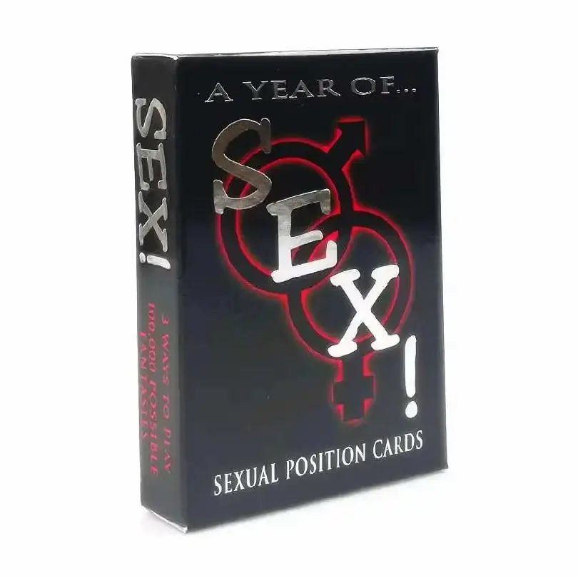 Couple Sex Position Poker Card Game - 1 Year of Bedroom Commands Drunk Or Do Card Game with Picture Gift Box for Gaming