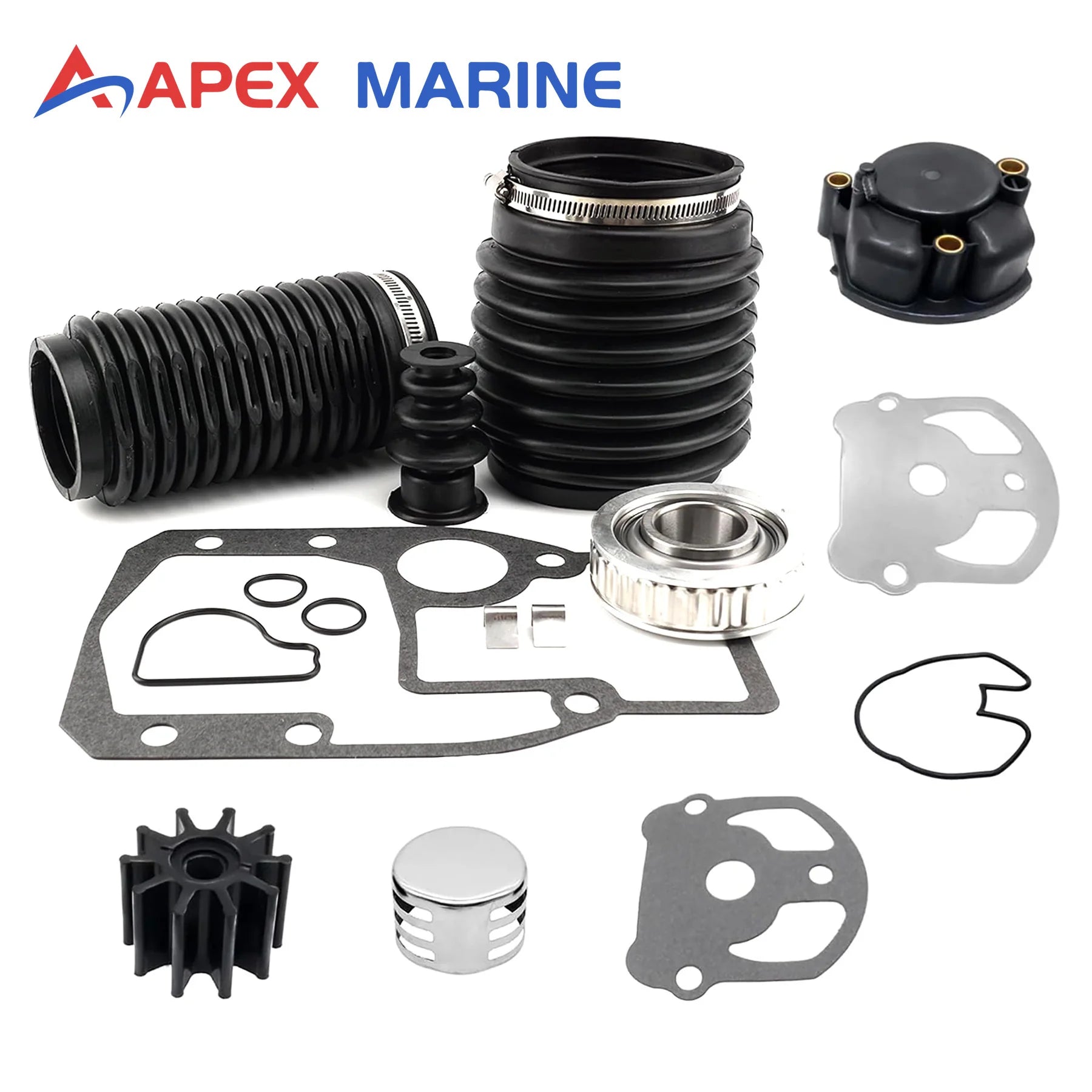 3854127 Transom Bellows Kit W/ Water Pump Repair Kit Fits for Volvo Penta OMC Cobra SX DP Series Engines 3850426 911826 984461