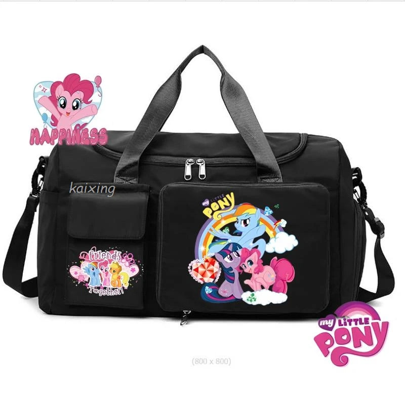 New My Little Pony Gym Bag Compartment Luggage Bag for Men Women Foldable Waterproof Lightweight Yoga Gym Sports Bag