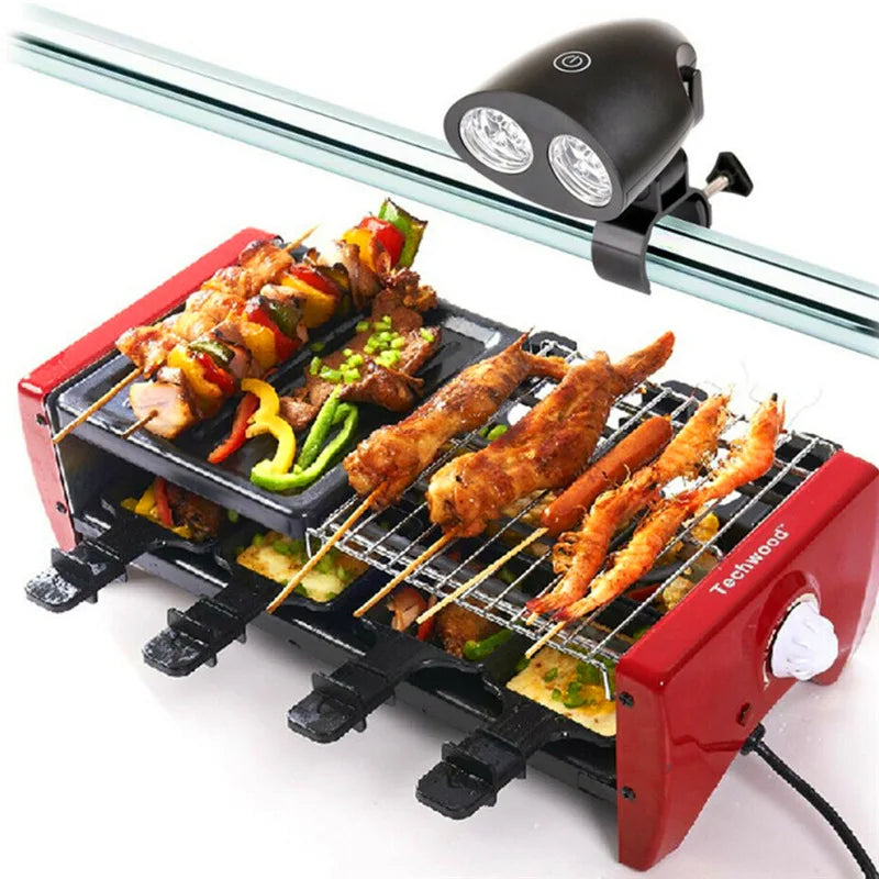 Portable Grill BBQ Lights Barbecue Grilling 10 LEDs Lighting Heat Resistant Waterproof Night Lamp Outdoor BBQ Tool Accessories
