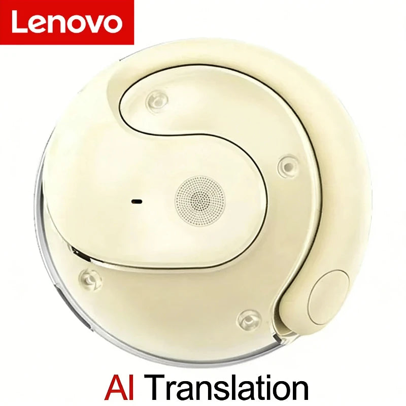 Lenovo T2 Earphones Wireless Bluetooth AI Earphones Realtime Language Translation 144 Languages Ear Hanging Headphone Translator
