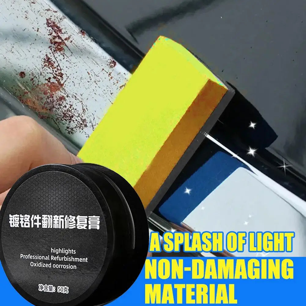 Polish paste for chrome plated car repair, door handles, window frames, logo scratches, restore brightness metal surfaces, M3T6