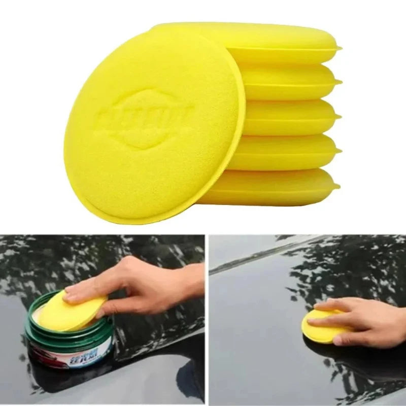 12-72Pcs Car Round Waxing Polish Sponges High Density Foam Applicator Pads Polishing Sponges For Car Detailing Tools