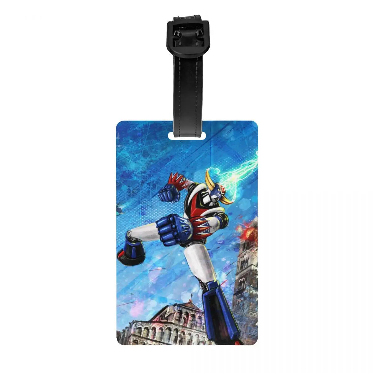 Custom Grendizer Anime Luggage Tag Privacy Protection UFO Robot Goldorak Baggage Tags Travel Bag Labels Suitcase