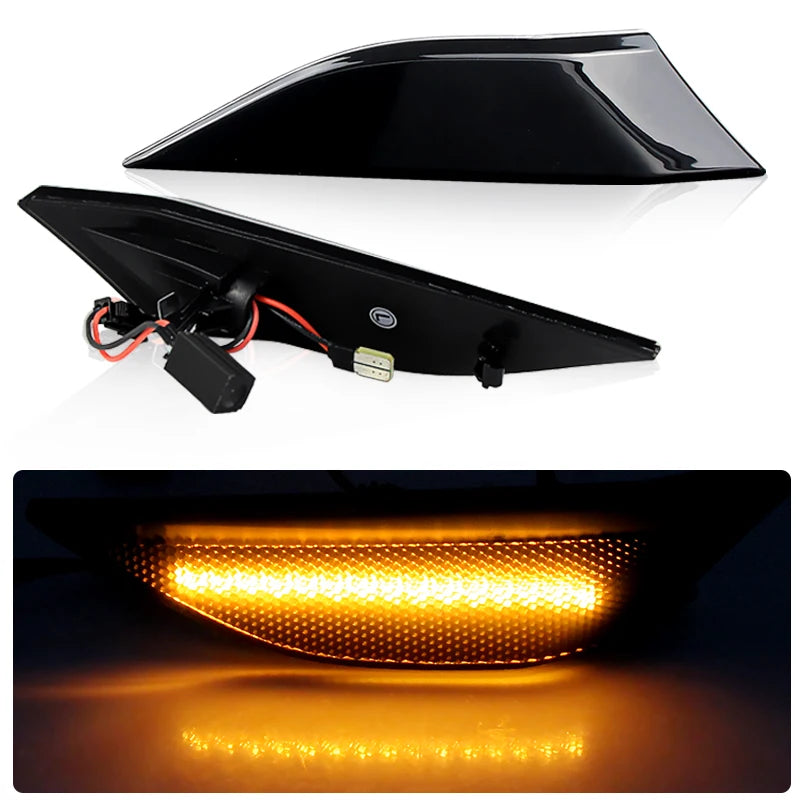 2PCS LED Side Marker Lights Canbus For 991 Carrera S 4 4S 2012-2016 GTS GT3 981 Cayman 2014-up Boxster 2013-up Turn Signal Lamps