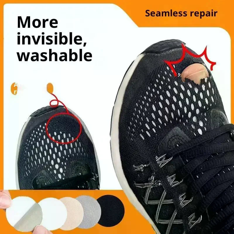 /HTF/Self Adhesive Shoe Hole Repair Patches No Glue Required Wash Resistant For Fixing Mesh Sneakers Sports Casual Shoes