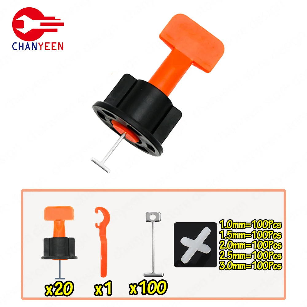 Ceramic Leveler Wall Floor Tile Leveling System Clips Spacers Porcelain Kit for Tile Laying Fixing Construction Tools Building