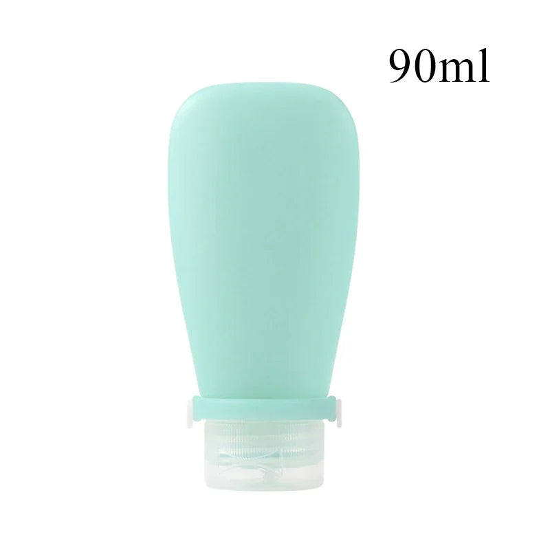 1/4pcs Portable Silicone Travel Bottle Cosmetic Storage Refillable Lotion Bottle Leakproof Shampoo Squeeze Tube Empty Bottle