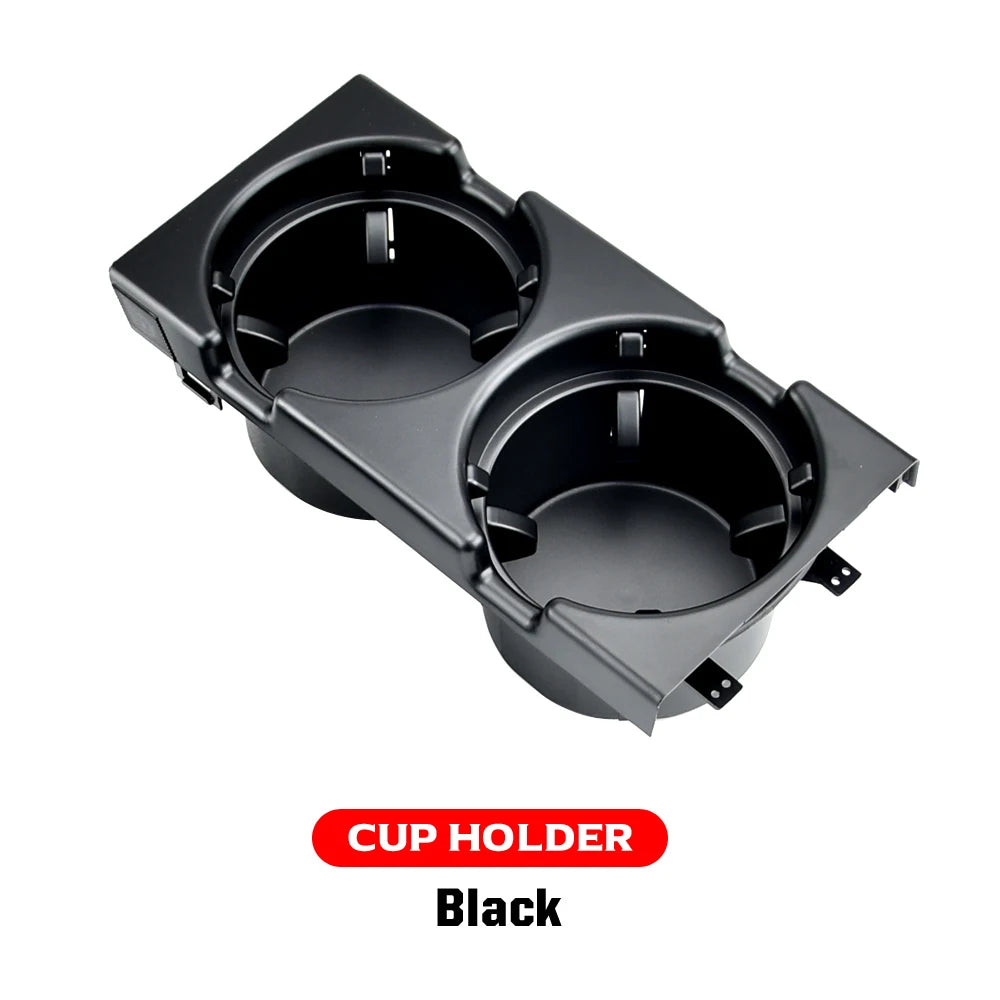 New Double Hole Car Styling Front Center Console Storage Box Coin + Cup Holder For Bmw 3 Series E46 323i 318I 98-06 51168217953
