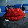 Red Lip Rhinestone Purses and Handbags Luxury Wedding Purses Women Evening Party Sexy Hot Lip Bag Diamonds Clutches Purses