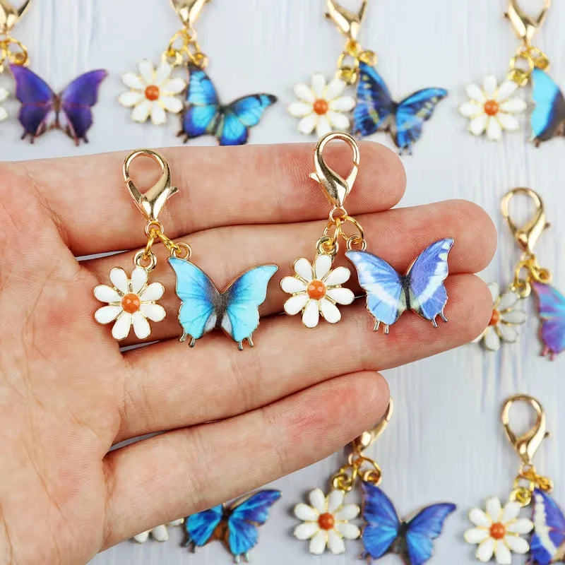 12 Pieces of Charming Butterfly Keychains, Suitable for Backpack Decoration, Bag Accessories, Birthday, Party Gifts.