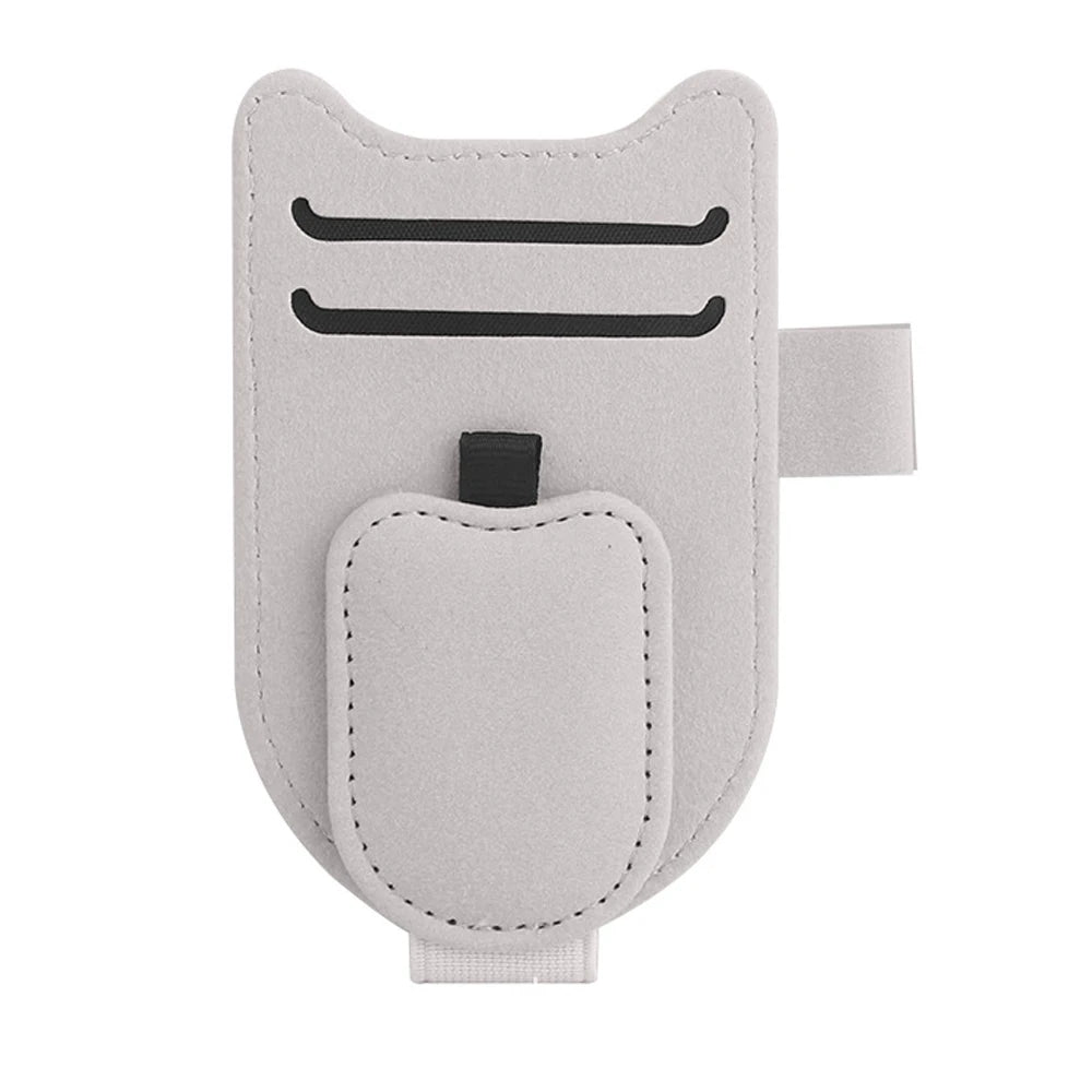 Magnetic Car Sunglasses Holder Sun Visor Glasses Clip PU Eyeglasses Hanger Portable Ticket Card Clip Auto Accessories