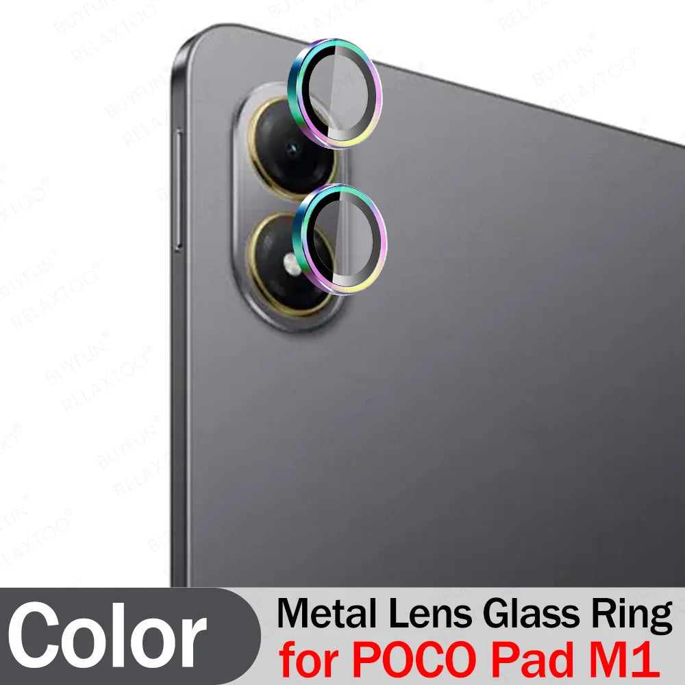Aluminum Alloy Lens Glass Case For POCO Pad M1 3D HD Metal Ring Camera Protector POCOPadM1 Little PadM1 POCOPad M 1 Back Cover