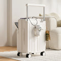 Travel Luggage Wide Tie Rod Suitcase Front Opening Laptop Boarding Case USB Charging 20"22"24"26 Inch Trolley Case with Wheels