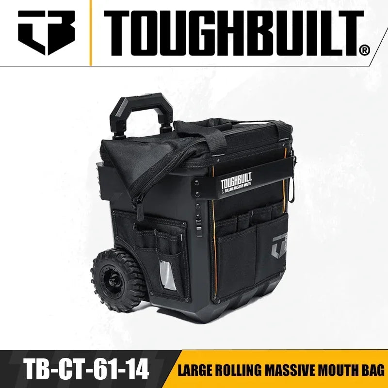 TOUGHBUILT Repair Trailer Hard Bottom Opening 14 inch Trailer Box Storage Light Load Expert Level TB-CT-61-14