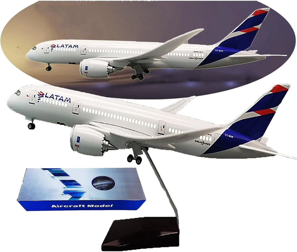 1/135 Chile LATAM Aviation 787 Simulation Civil Aircraft Model B787-8 with Wheels Assembled ABS+Resin Material Gift Ornament