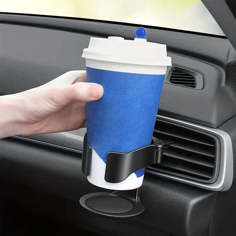 Adjustable Car Vent Cup Holder with Sponge Base Secure Grip for Bottles and Cans Easy Installation Design