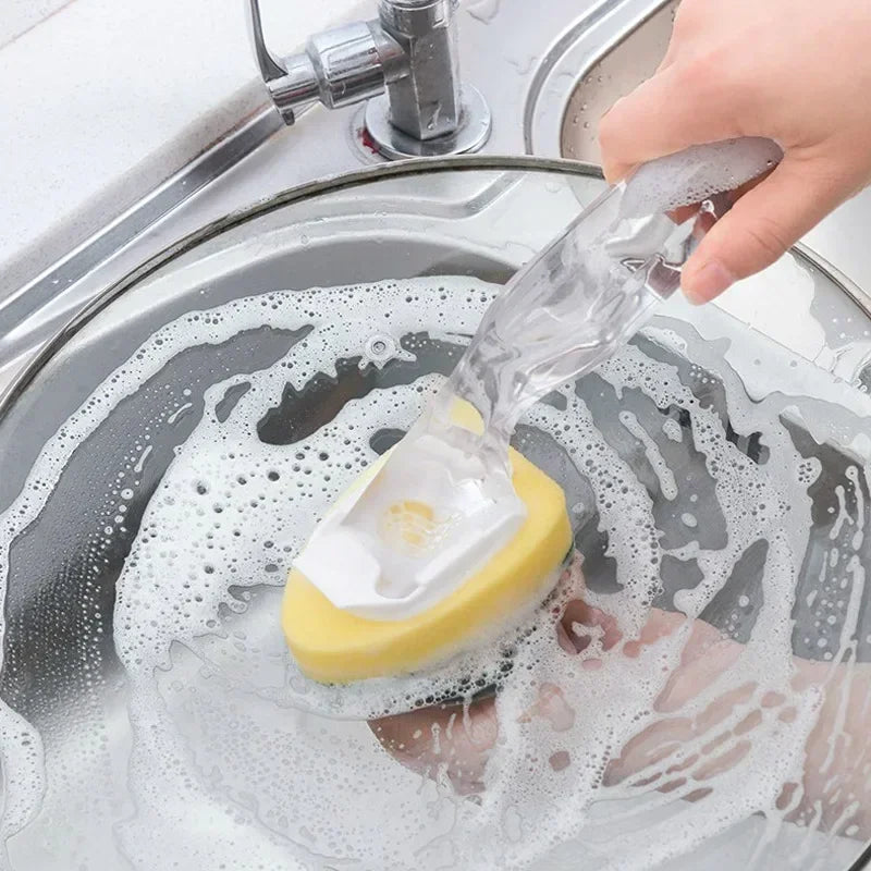 Sponge soap dispenses dishwashing scrub Dishwashing sponge replacement head kitchen sink washing tool