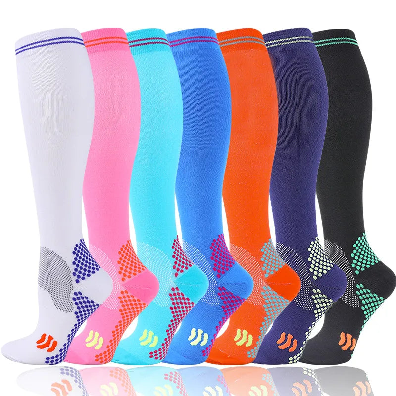 1Pair Compression Socks Medical Nursing Stockings For Flight Travel Maternity Pregnancy Edema Diabetes Varicose Veins 20-30 Mmhg