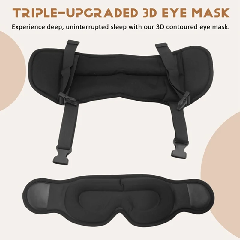GYTB-For Sleep Travel Pillow, Airplane Neck Support, Oversized Head Strap With Eye Mask For Long Flights, 360° Headrest