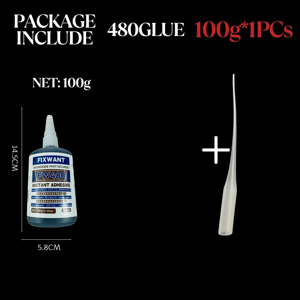 Black Medium-Thick CA Glue Cyanoacrylate Super Glue Dark Wood Repair Rubber Toughened Shockproof Gap Filling Adhesive 20/50/500g