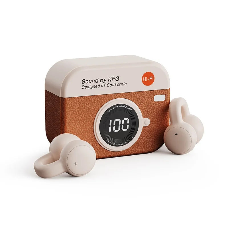 Sports Gaming Clip Ear Bluetooth Earbuds Noise Reduction Design Equipped with HD Microphone Delivers Clear Stereo Music