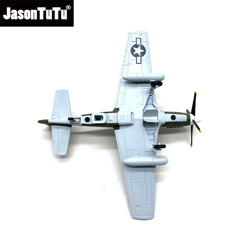 JASON TUTU Diecast Metal 1/72 Scale American Army Airlines P51b Mustang Fighter P51B Airplane Model Military Collect Gift