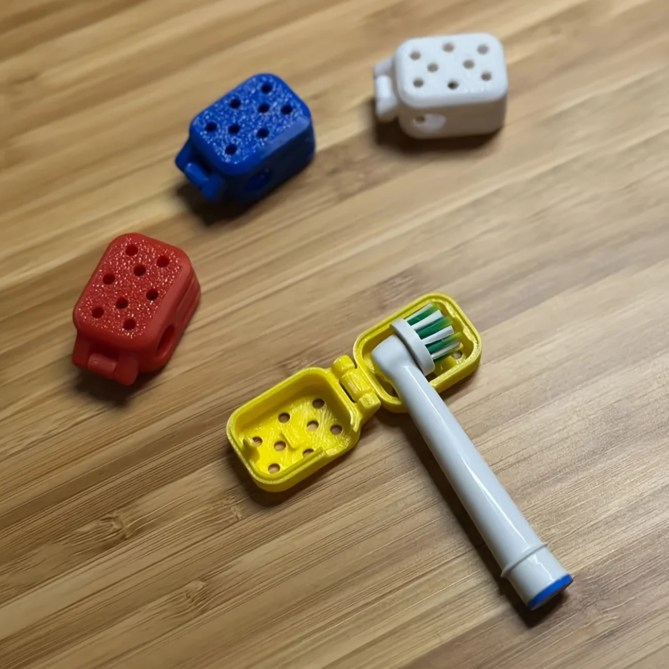 4pcs Oral-B Electric Toothbrush Head Protector: 3D-Printed Portable Travel Case with Odor and Dust Protection
