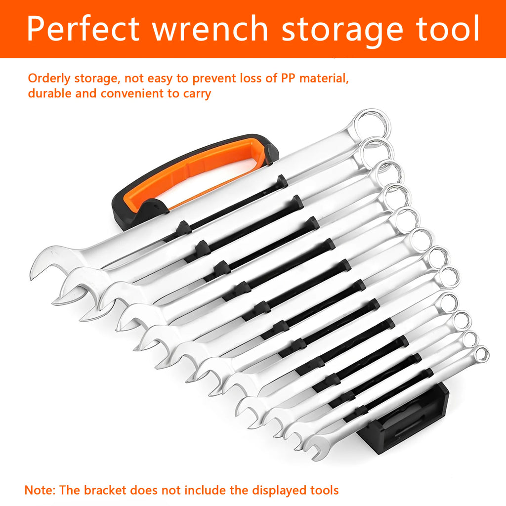 2Pcs Wrench Holder Wrench Organizer Tray Tool for Storing 8mm-19mm Metric SAE Wrenches Hand Tools Organizer Cabinet Storage Tool