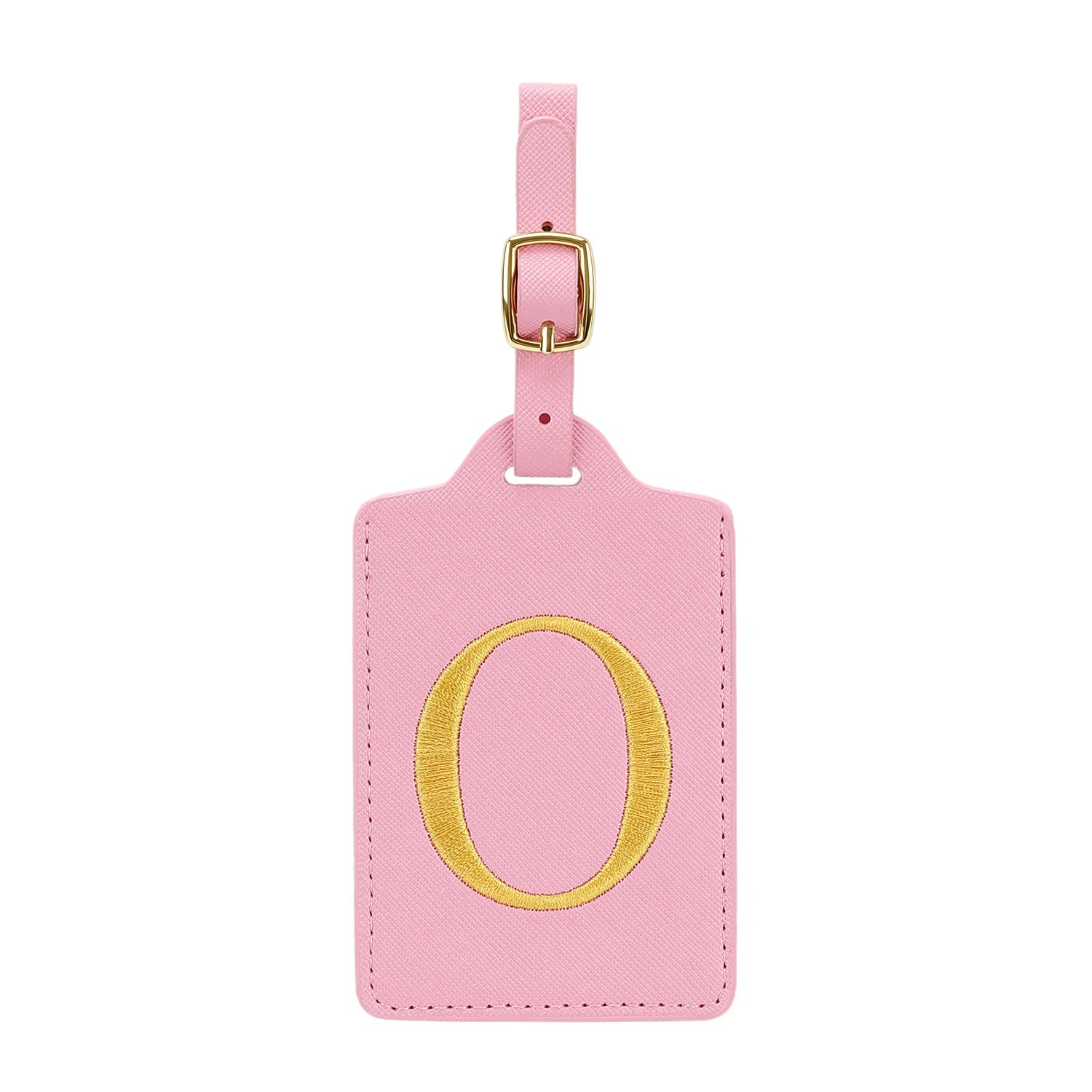 MIYIN 26 letters Luggage Tags for Suitcases PU Leather Privacy Protection Bag Tags Travel Accessories Essential, Pink