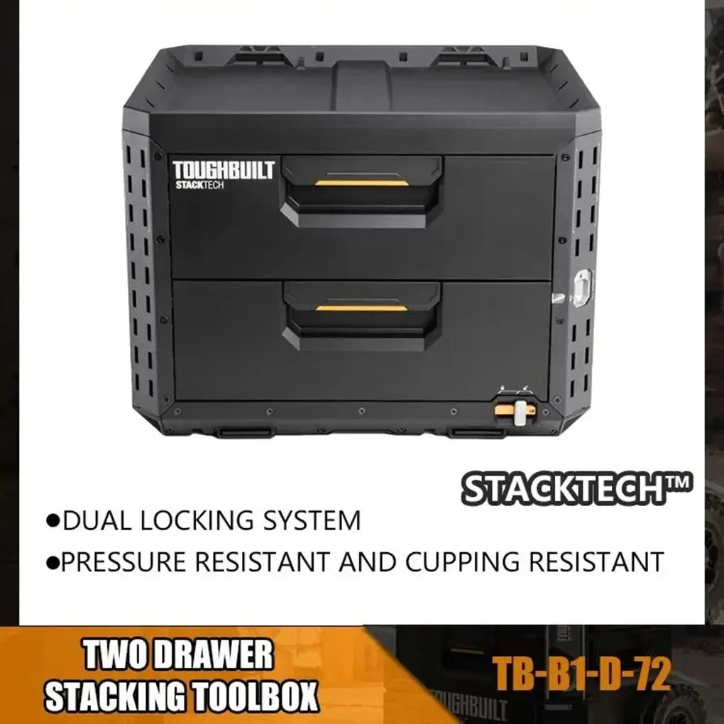 TOUGHBUILT Tool Stacked Double layer Large Drawer Drawout Toolbox TB-B1-D-72