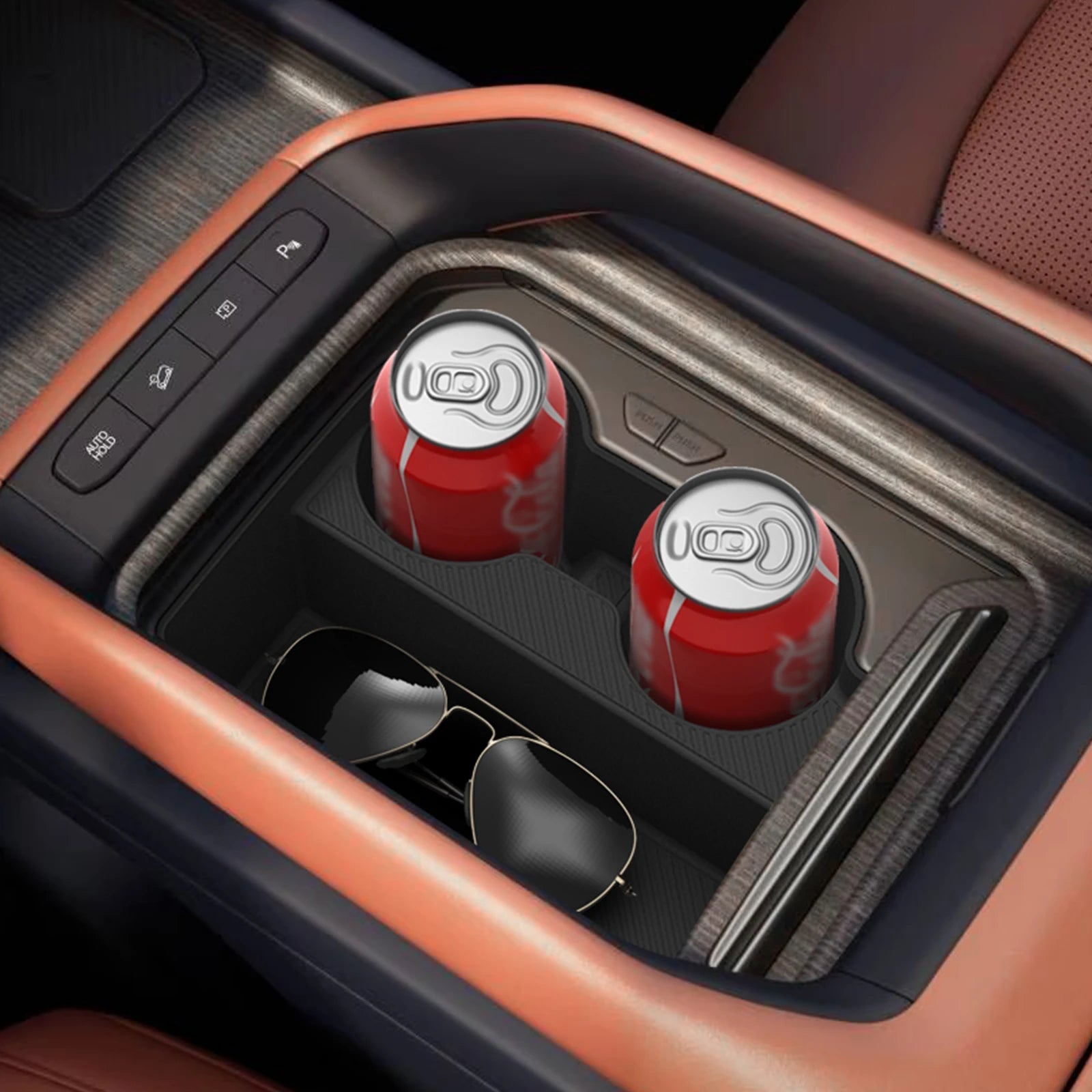 for Kia Telluride 2027 Central Console Water Cup Holder Car Interior Accessories Drinks Holder Silicone Storage Case Tray