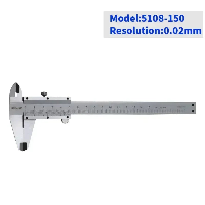 SHAHE High Precision 0.02mm Vernier Caliper Carbon steel Vernier Calipers for Inside, Outside, Depth and Step Measurements
