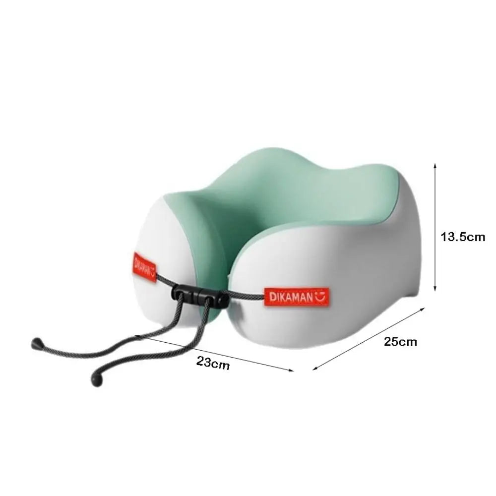 Portable U-shaped Pillow Press-inflatable Ergonomic Travel Pillow Double Hump Design Cervical Pillow