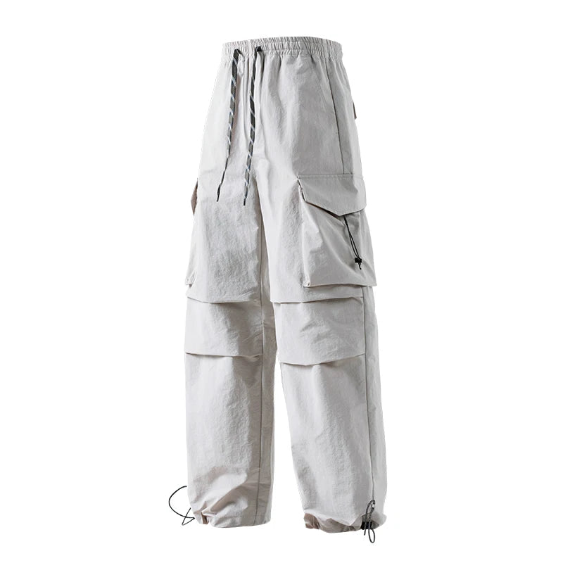 Women Hiking Pant Elastic Waist Trouser Adjustable Cuff Windproof Pant Men Outdoor Camping Pant Multiple Pockets Waterproof Pant