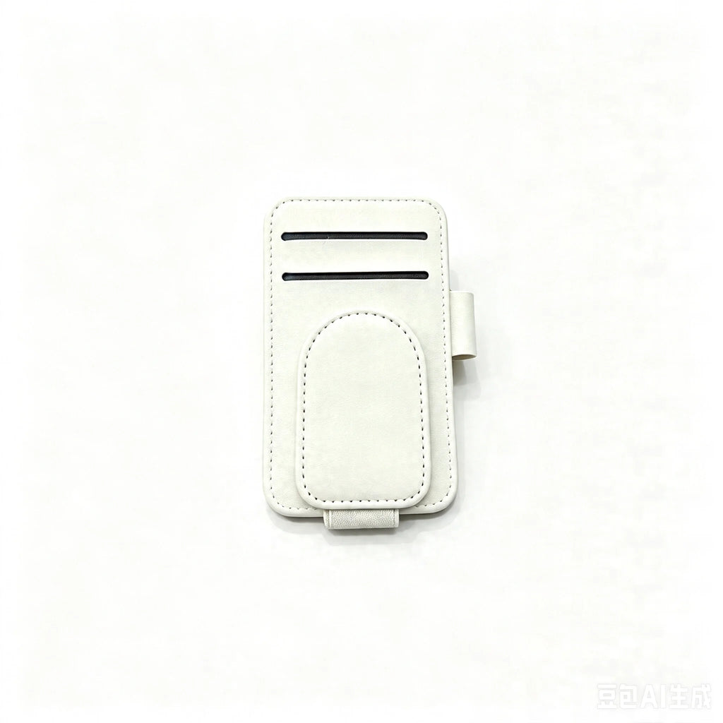 JFBONIN Leather Car Sun Visor Sunglasses Holder with Magnetic Clip Pen And Card Holder Creative Sunshade Storage Case