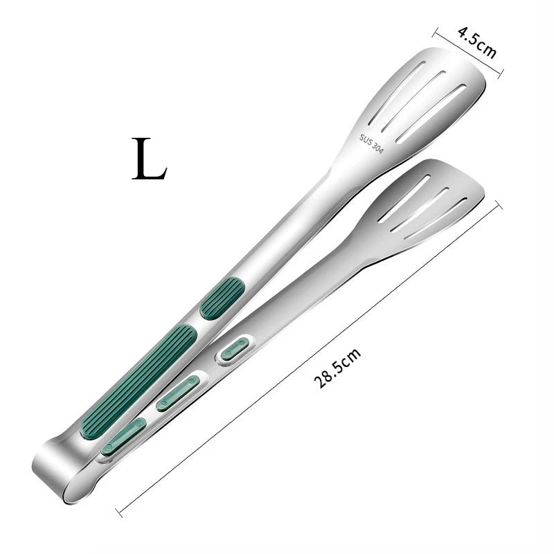 304 Stainless Steel Food Tongs-Multipurpose Grilling Barbecue Kitchen Utility Tongs for Cooking,Serving Searing Meat,Vegetables