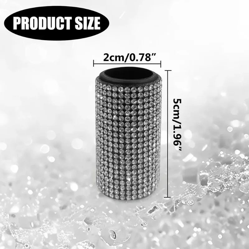 NEW Rhinestone Car Chapstick Holder Silicone Sparkling Lip Balm Bling Cosmetic Storage Car Interior Accessories