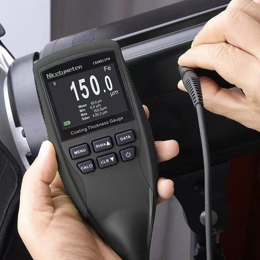 Brand Digital Car Paint Thickness Gauge 0.01mils TFT Fe/NFe Automotive Plating Insulating Thermal Insulation Coating Meter Probe