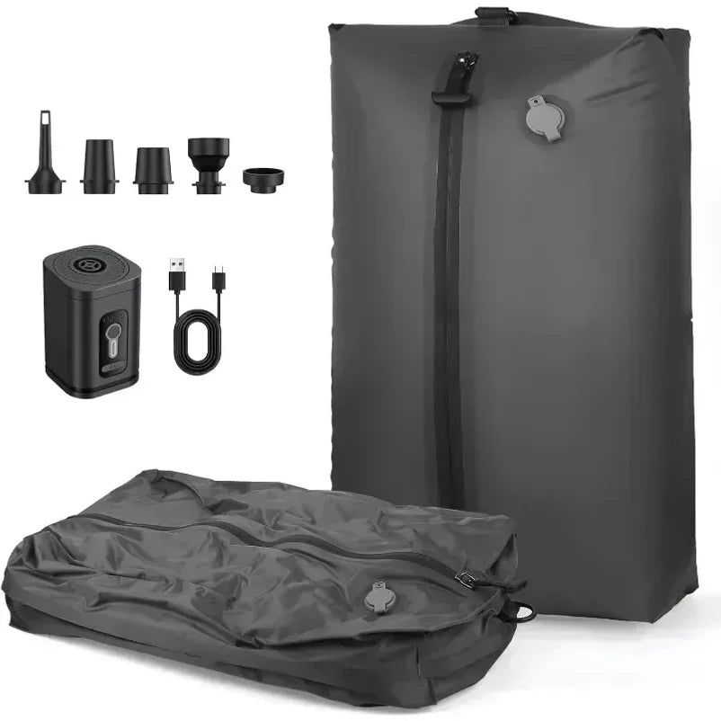 28L Reusable Vacuum Compression Storage Bag with Air Pump Travel Clothes Luggage Organizer Bag