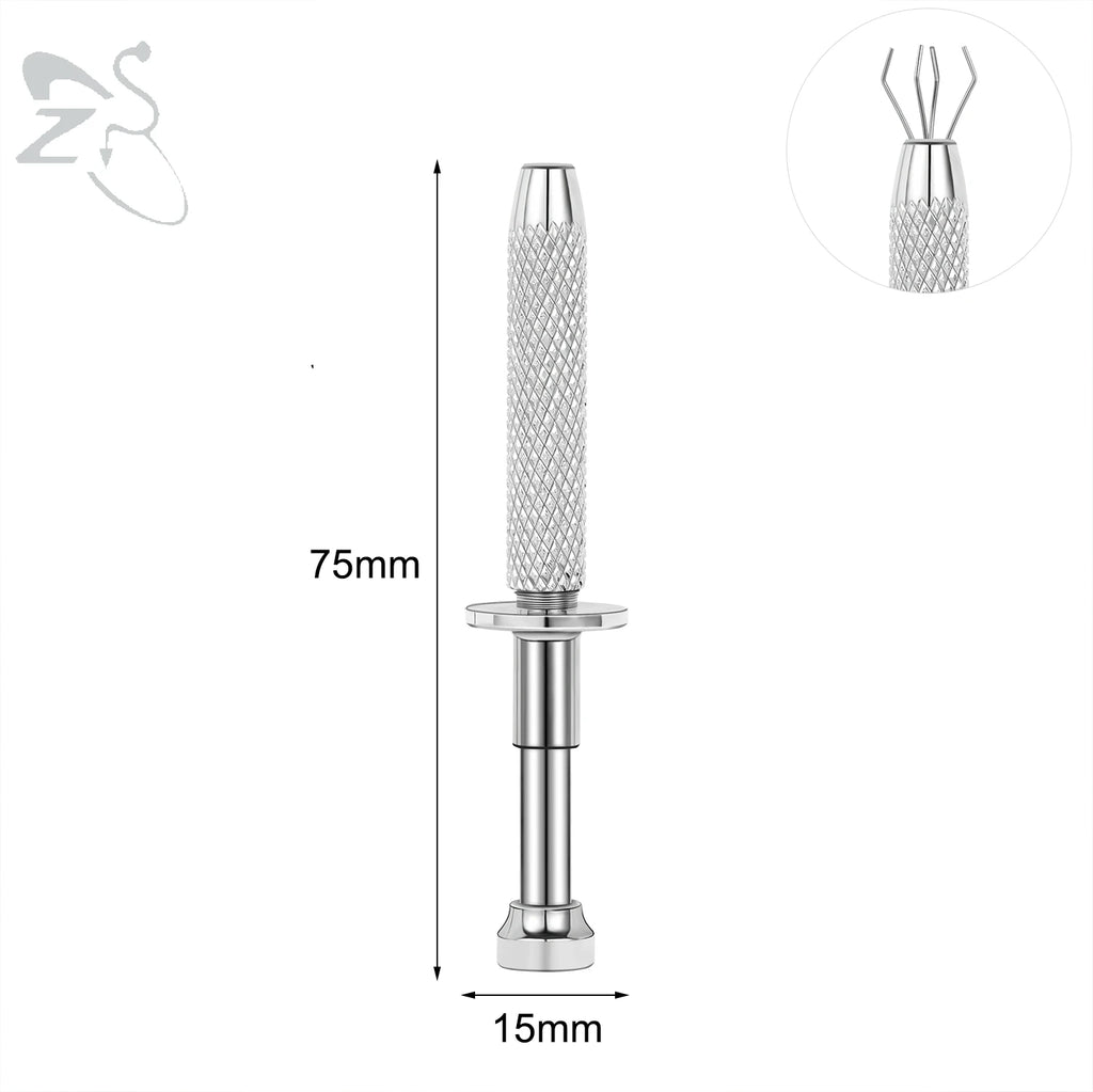 ZS 1PC Stainless Steel Piercing Clamp Slotted Locking Forcep Opening Piercing Plier Tool for Ear Lip Belly Navel Tongue Piercing